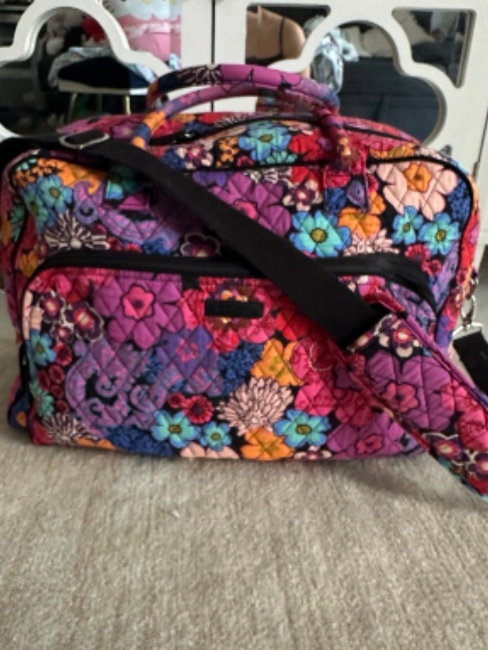 Vera Bradley Floral Fiesta Weekender Quilted Travel Bag